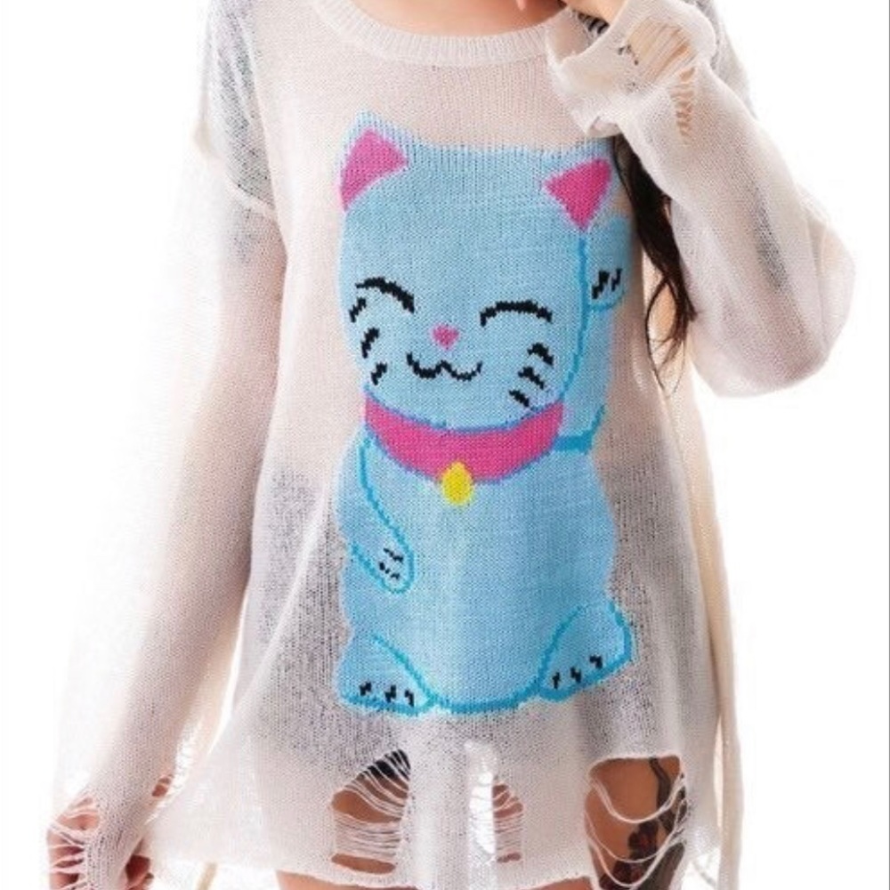 Wildfox Lucky Cat Lennon sweater